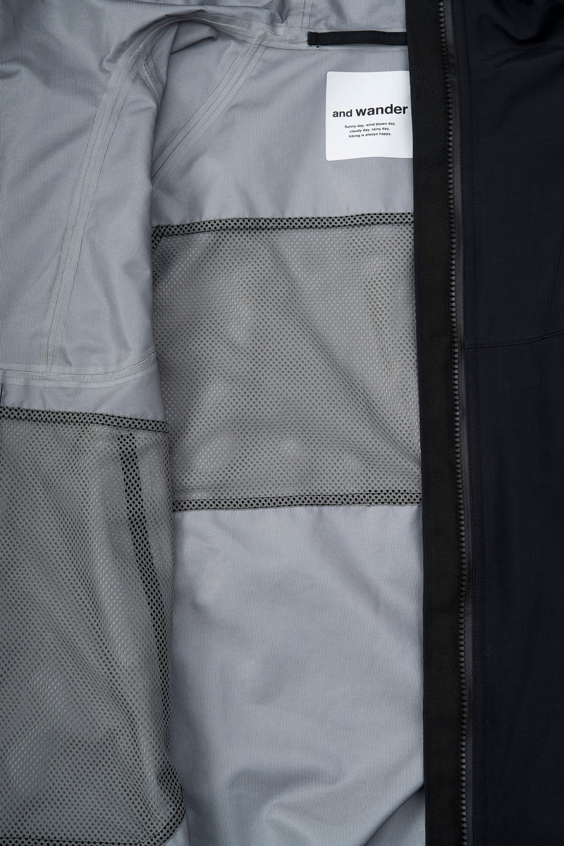 Black Loose Fitting Rain Jacket