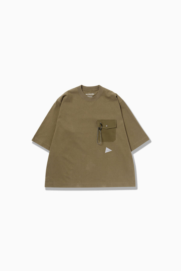 M Khaki Heavy Cotton Pocket Tshirt