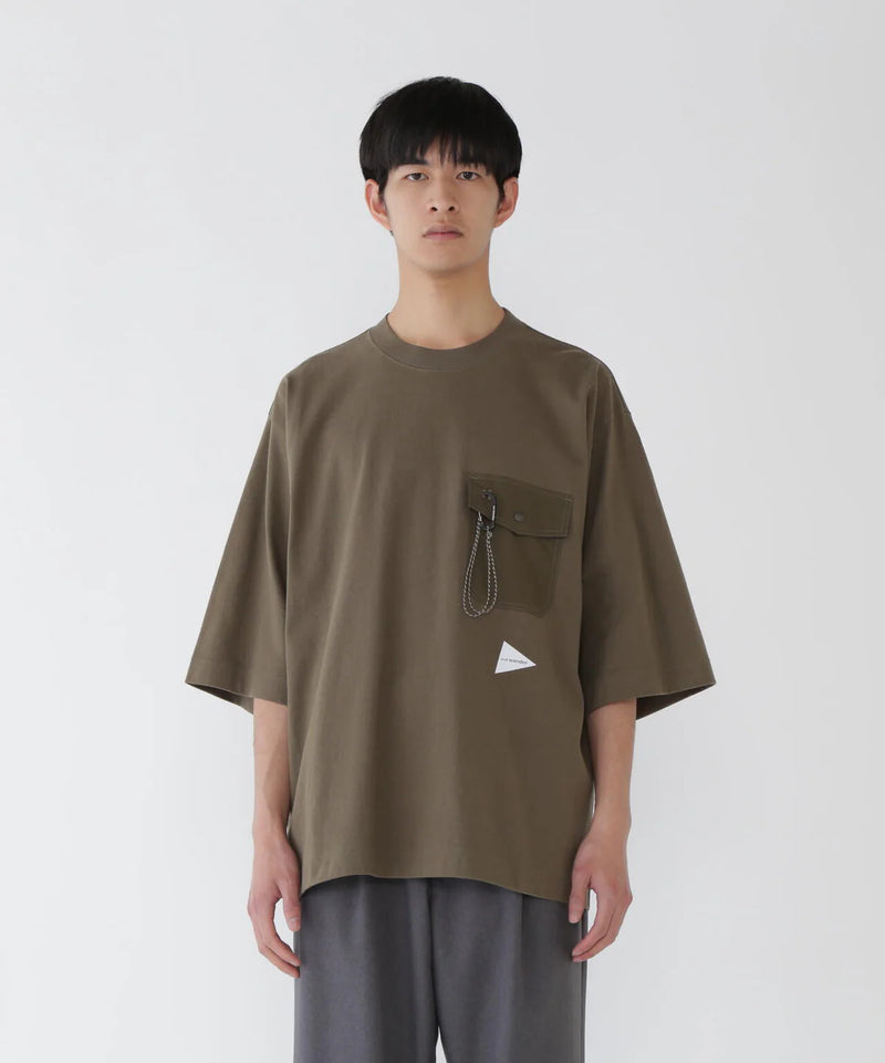 M Khaki Heavy Cotton Pocket Tshirt