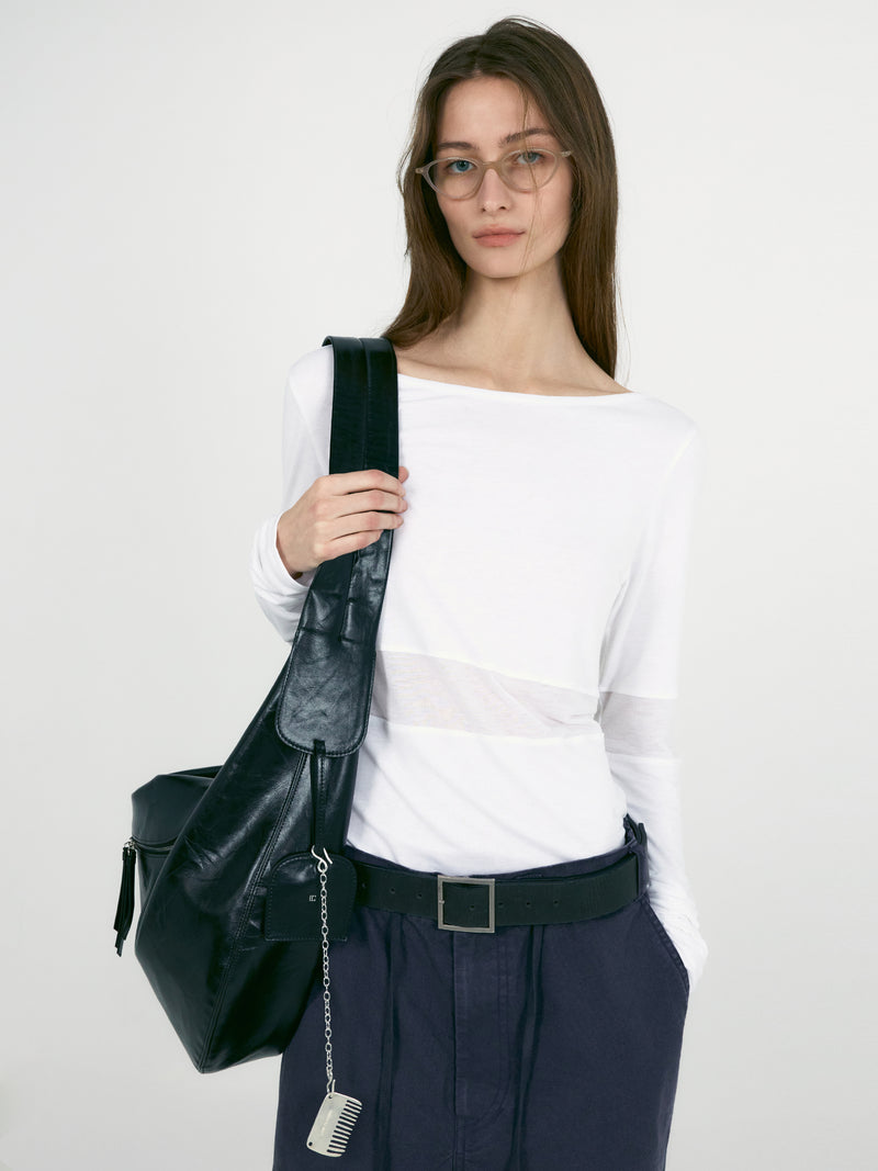 White Corset Point Sleeve Top