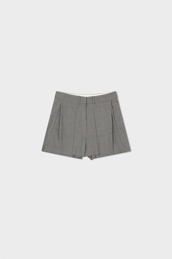 Melange Grey Low Waist Short Trouser