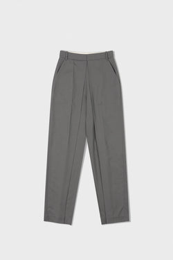 Grey Deep Tuck Trouser