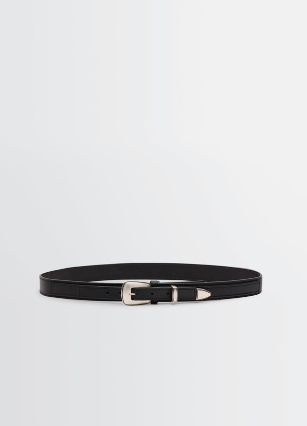 Black Minimal Western Belt