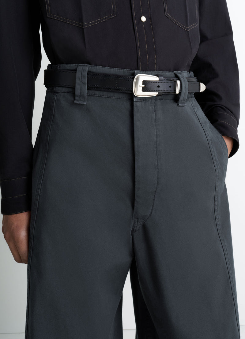 Black Minimal Western Belt