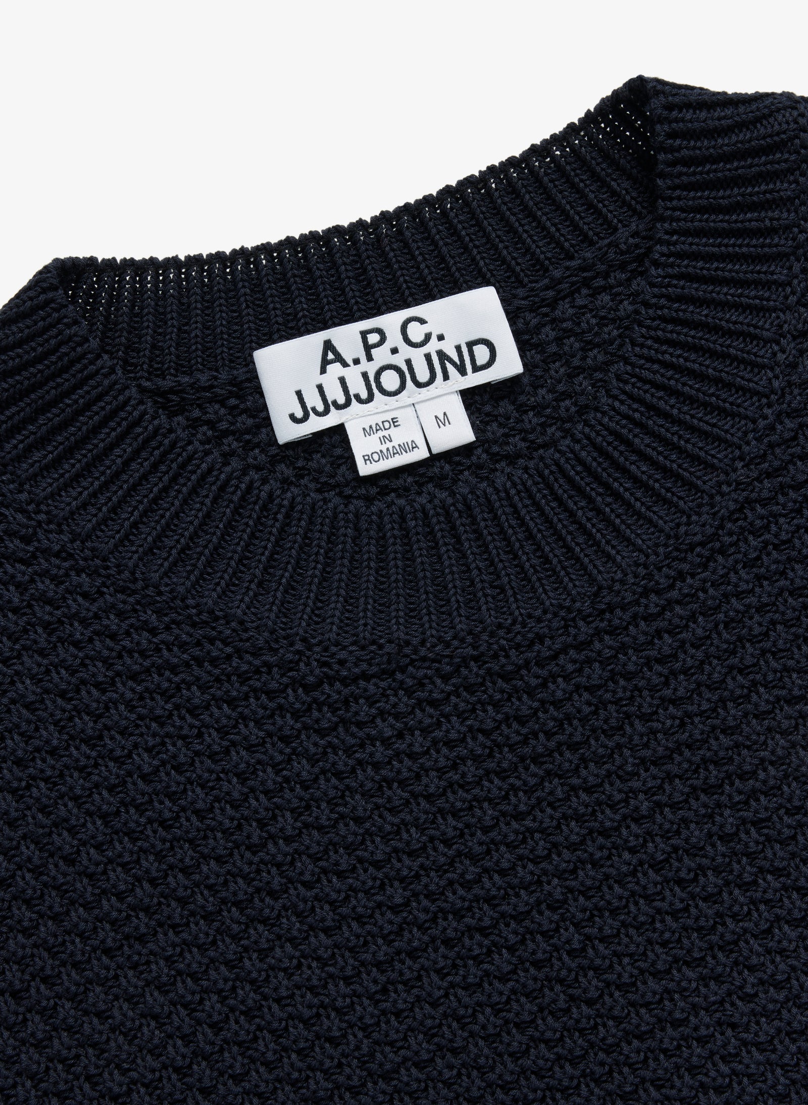 ★韓国の人気★【A.P.C.】★A.P.C. EDWARD KNIT★NAVY★ Edward sweater | Timeless two-tone thick felted wool