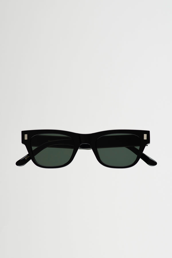 Aki Black - Green Solid Lens