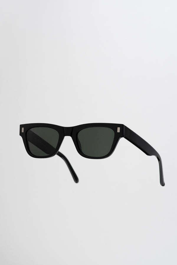 Aki Black - Green Solid Lens