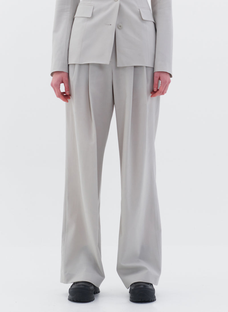 Light Grey Basic Long Trouser