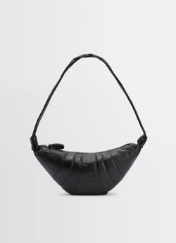 Black Nappa Leather Medium Croissant Bag