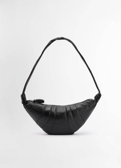 Black Medium Croissant Bag Nappa Leather