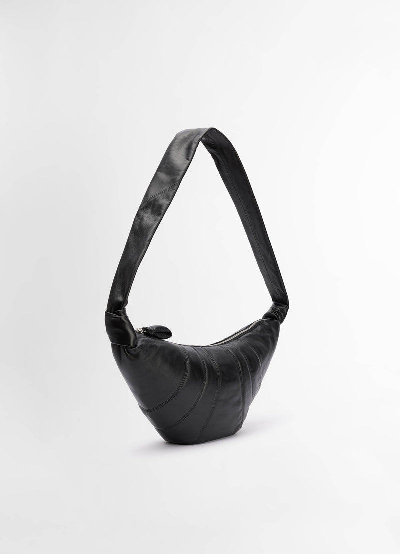 Black Medium Croissant Bag Nappa Leather