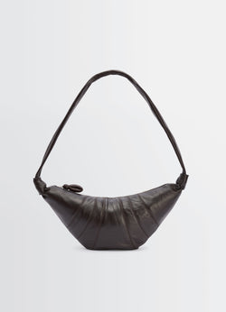 Dark Chocolate Nappa Leather Medium Croissant Bag