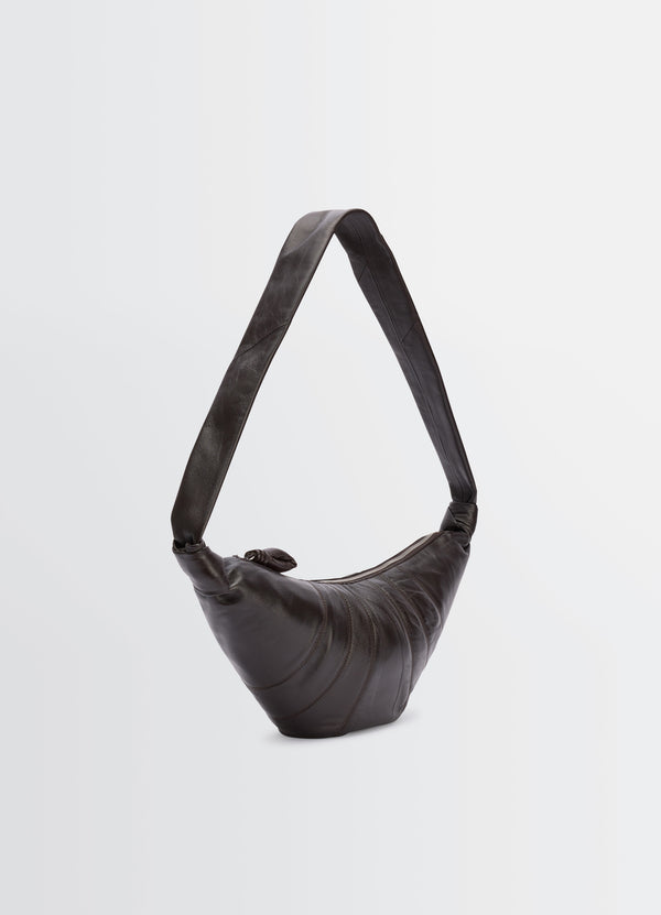 Dark Chocolate Nappa Leather Medium Croissant Bag