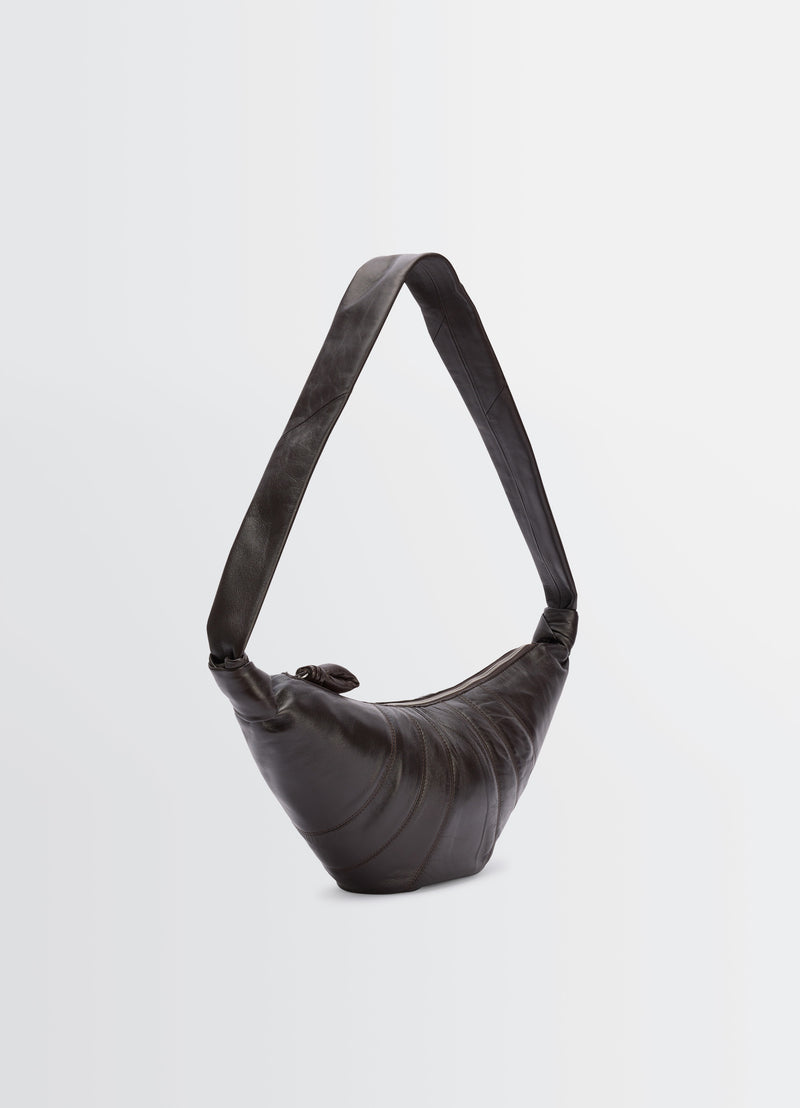 Dark Chocolate Nappa Leather Medium Croissant Bag