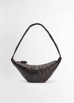 Dark Chocolate Medium Croissant Bag Nappa Leather