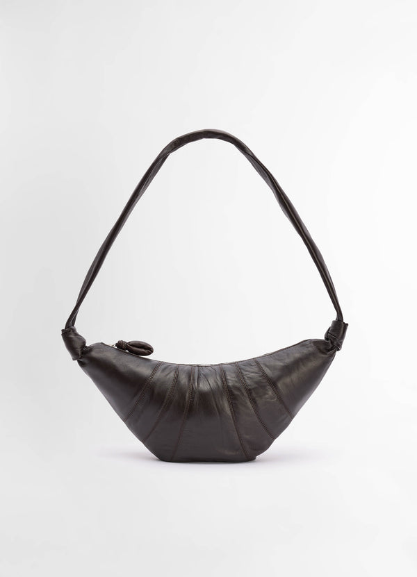 Dark Chocolate Medium Croissant Bag Nappa Leather