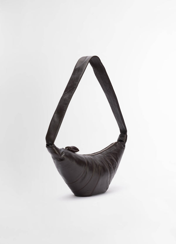 Dark Chocolate Medium Croissant Bag Nappa Leather