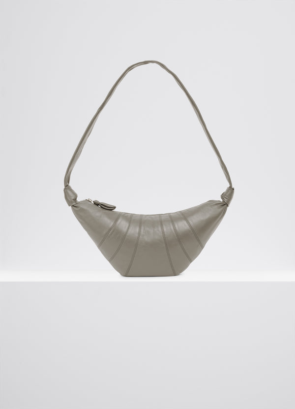 Dark Sage Medium Nappa Leather Croissant Bag