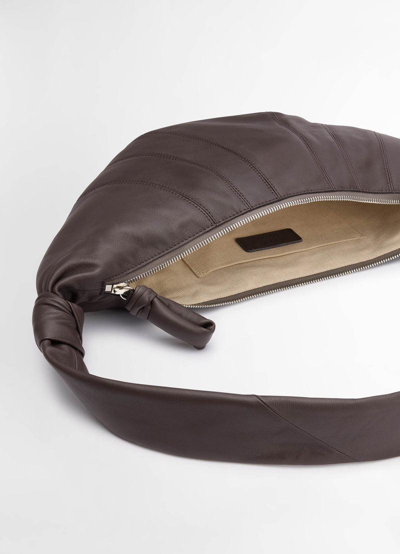 Mink Medium Croissant Bag Nappa Leather