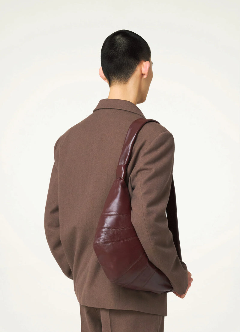 Roasted Pecan Nappa Leather Croissant Bag Medium
