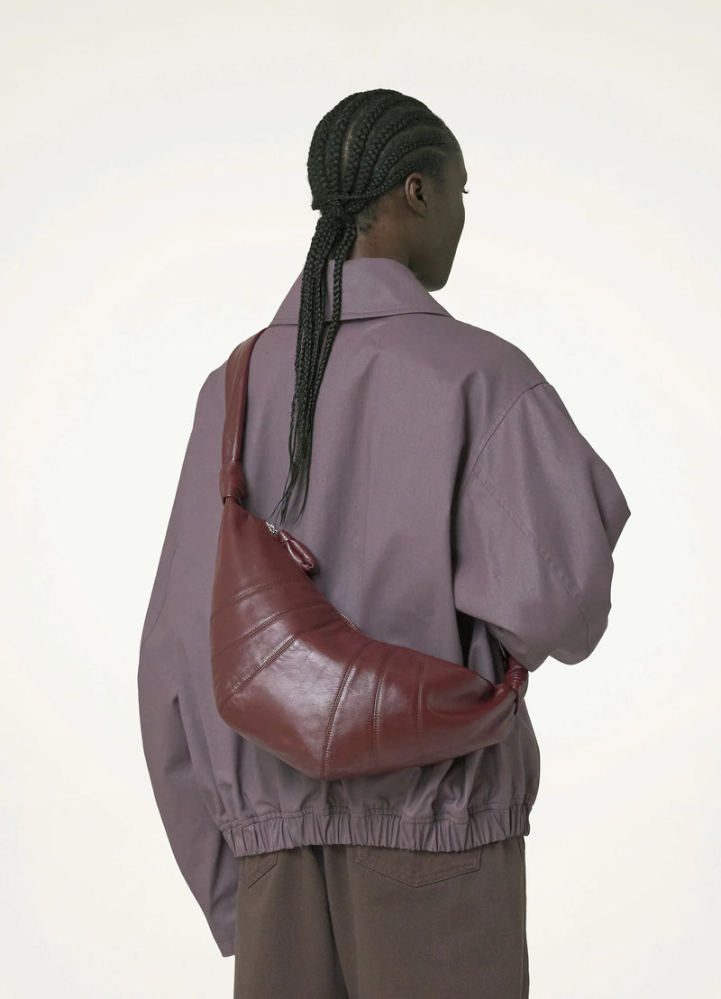 Roasted Pecan Nappa Leather Croissant Bag Medium
