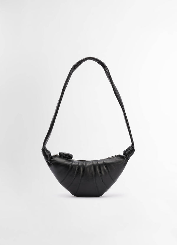 Black Small Croissant Bag Nappa Leather