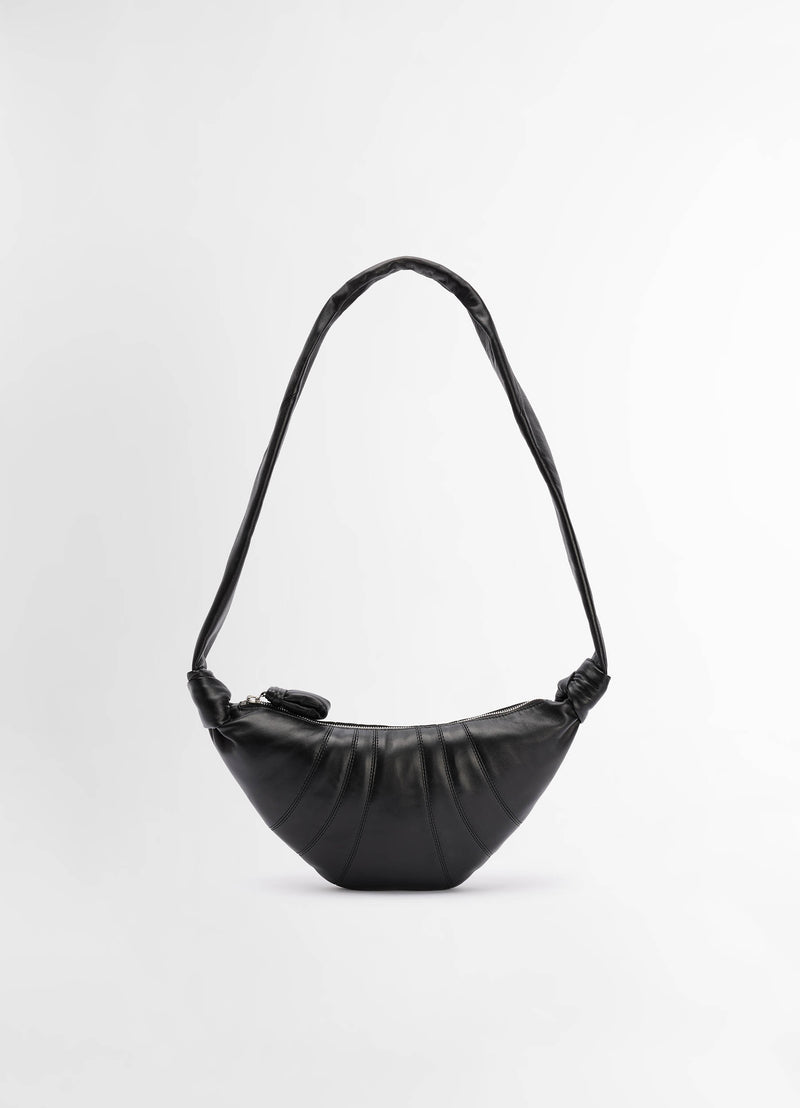 Black Small Croissant Bag Nappa Leather