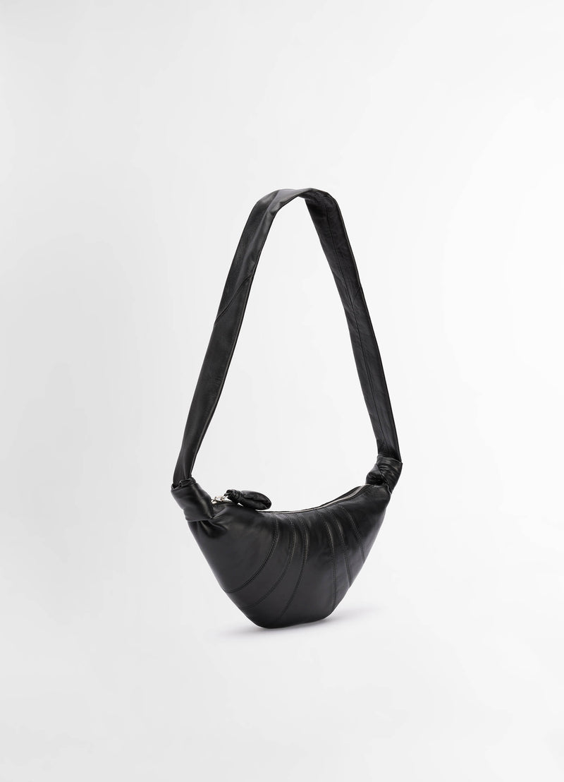 Black Small Croissant Bag Nappa Leather