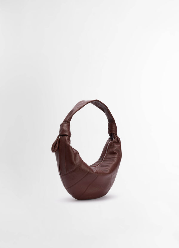 Roasted Pecan Fortune Croissant Bag Grained Leather