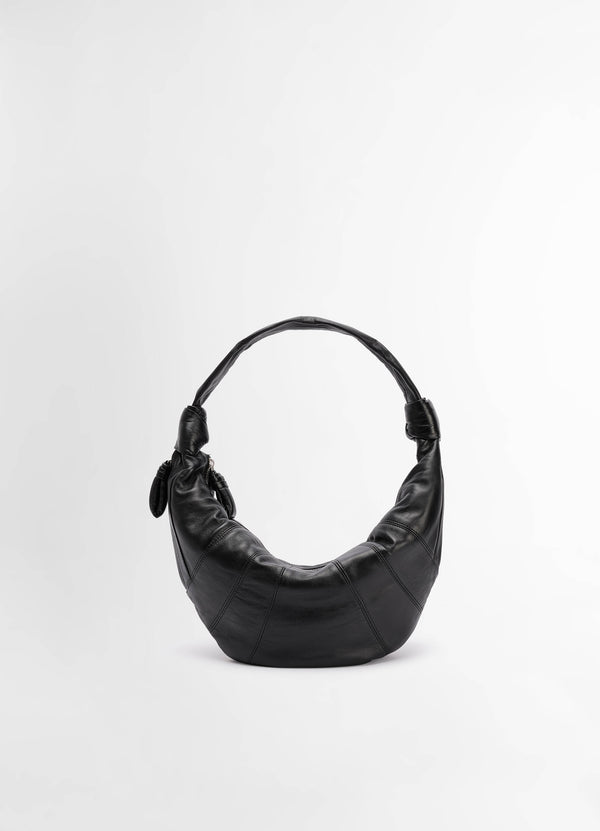 Black Fortune Croissant Bag Nappa Leather