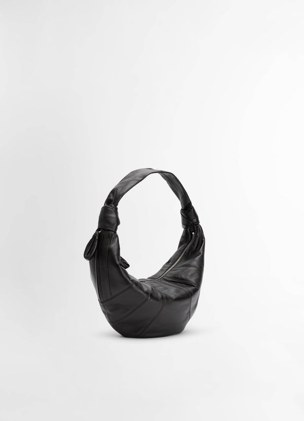 Black Fortune Croissant Bag Nappa Leather