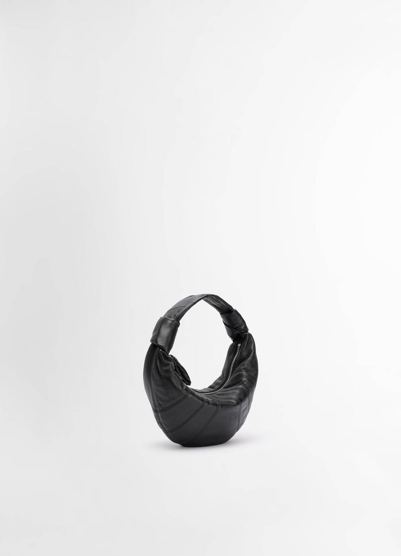 Black Mini Fortune Croissant Bag Nappa Leather