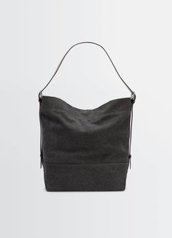 Ash Black Belted Tote Bag