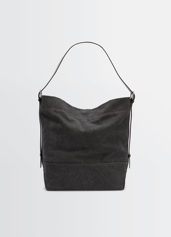 Ash Black Belted Tote Bag