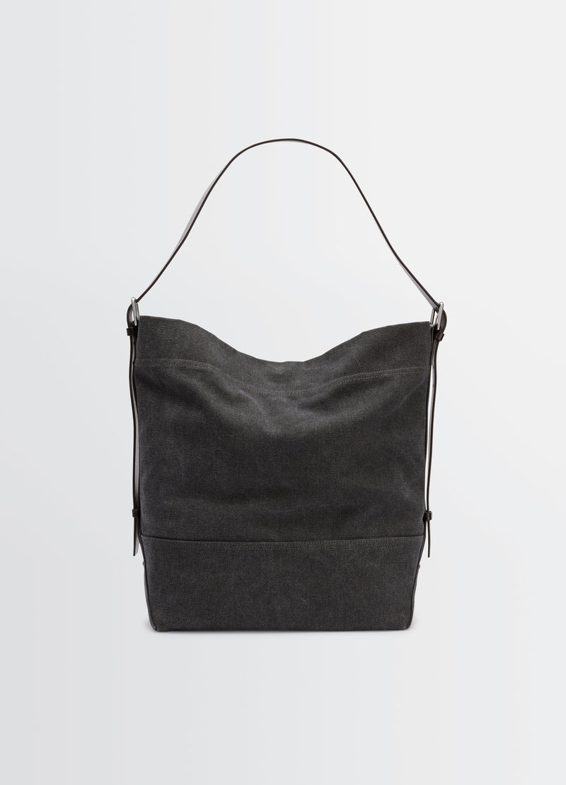 Ash Black Belted Tote Bag