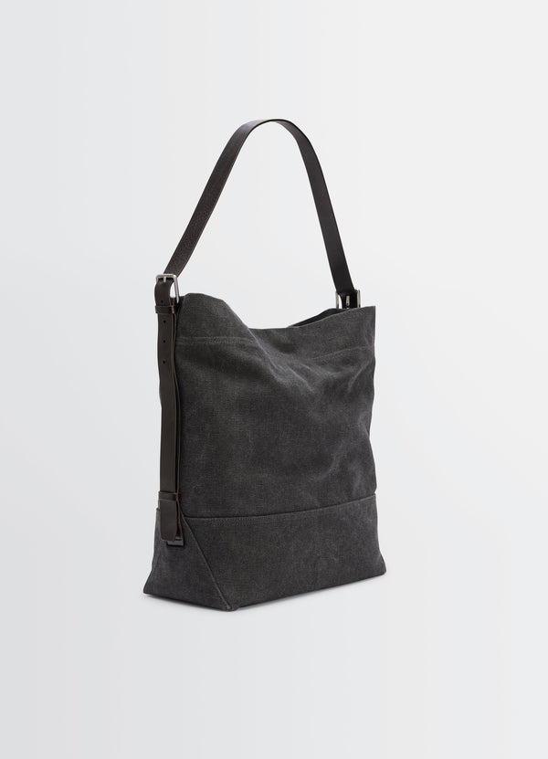 Ash Black Belted Tote Bag