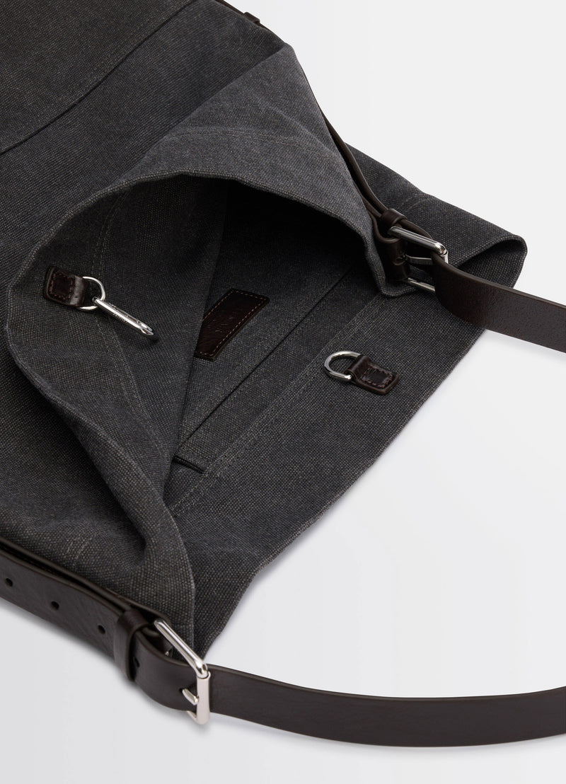 Ash Black Belted Tote Bag