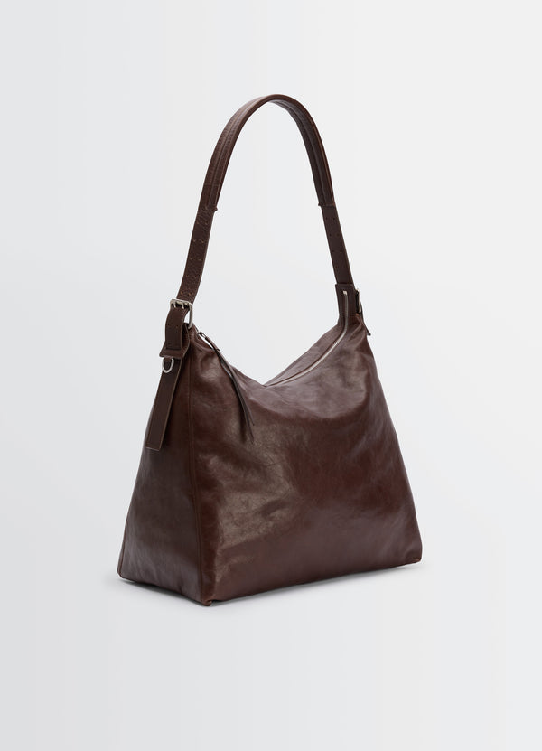 Espresso Belted Hobo Bag