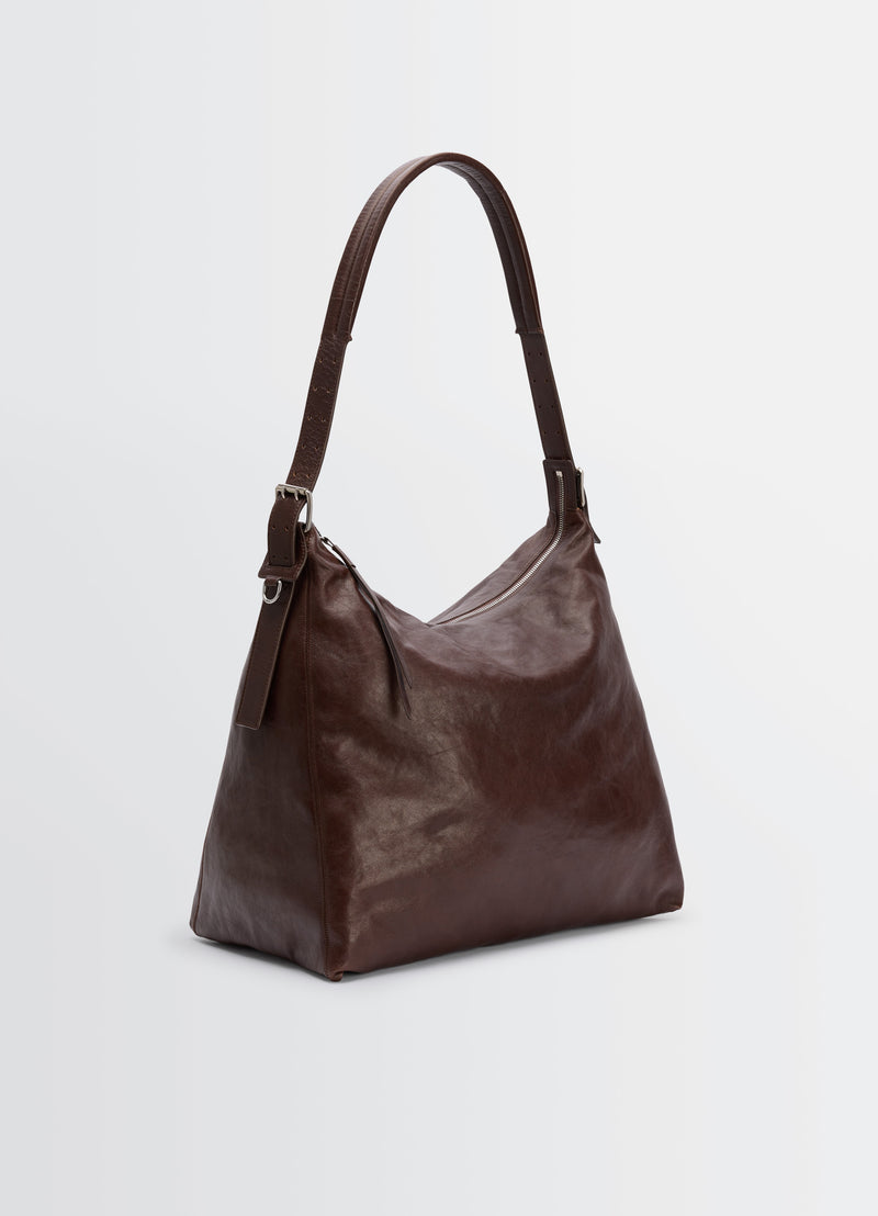 Espresso Belted Hobo Bag