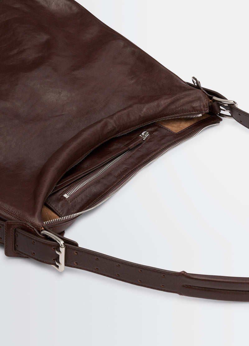 Espresso Belted Hobo Bag