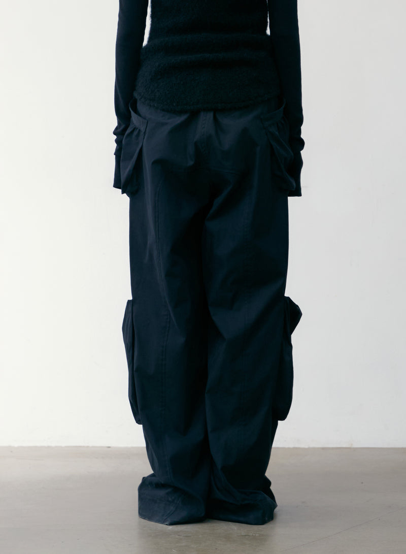 Black Bubble Pocket Pants