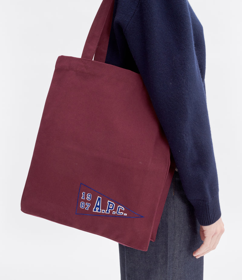 Burgundy Lou University Totebag