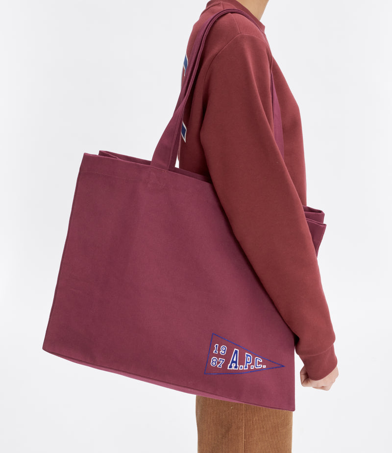 Burgundy Diane University Shopping Bag