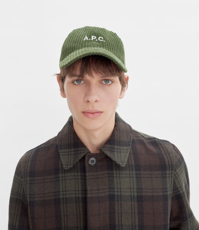 Forest Green Cord Charlie Baseball Cap