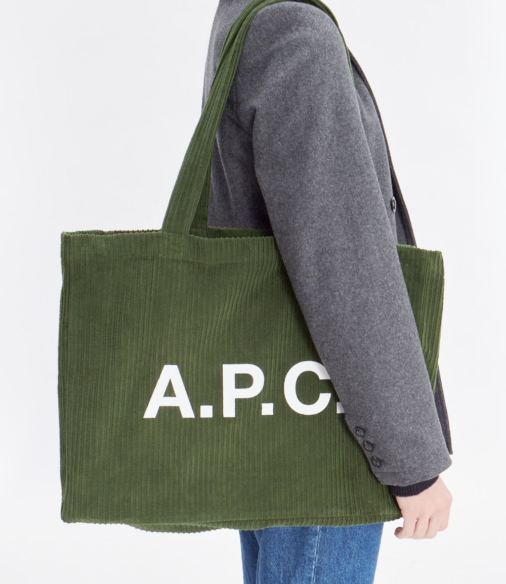 ☆A.P.C.☆ Diane Shoulder Bag Green COEZQM61443KAI COEZQM614 A.P.C. Diane Unisex Tote Bag Green COEZQ-M61443-KAI