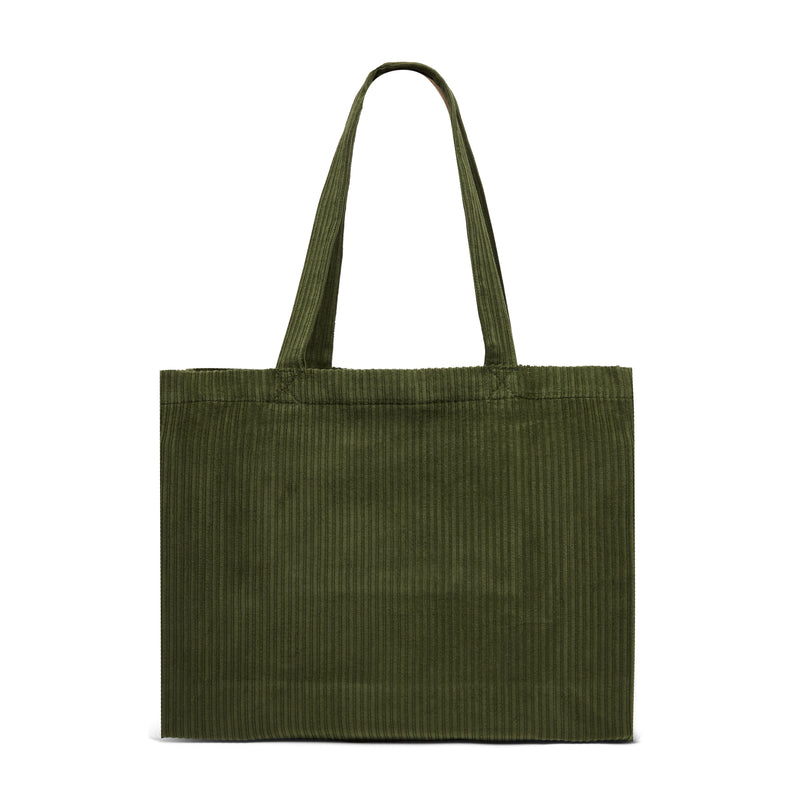 Forest Green Cord Diane Shopping Bag