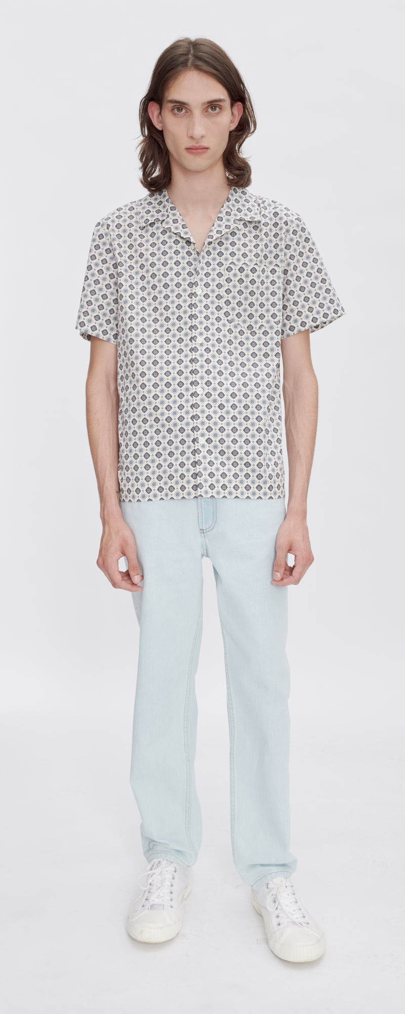 Off White Geometric Lloyd Short Sleeve Shirt