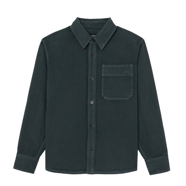 Anthracite Basile Brodee Poitrine Overshirt
