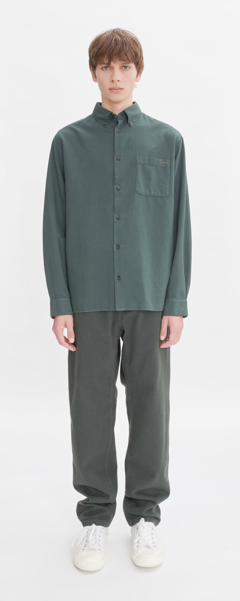 Dark Green Mateo Logo Shirt