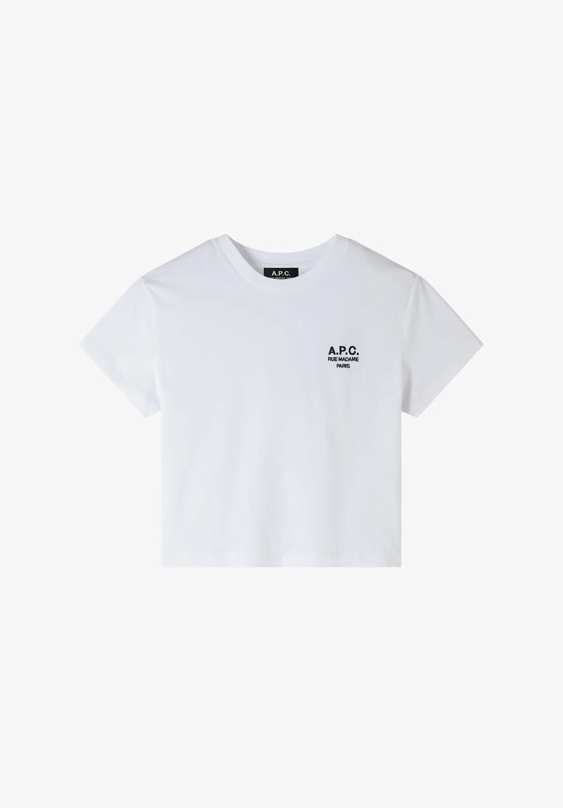W White/Dark Navy Boxy Rue Madame Tshirt